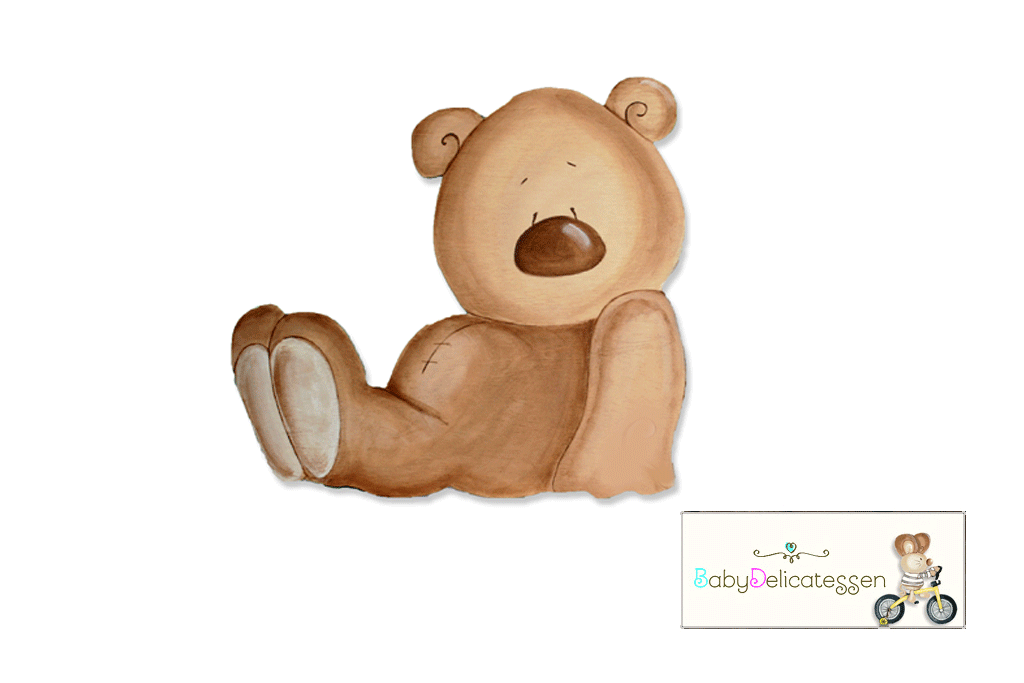 Figura de madera de osito