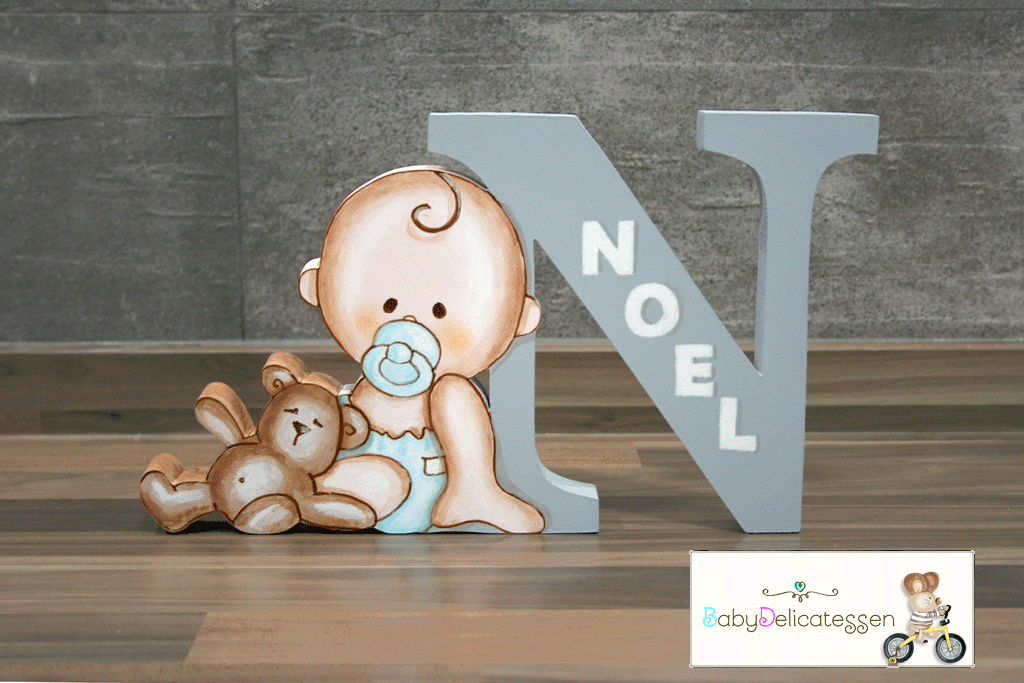 iniciales de madera babydelicatessen