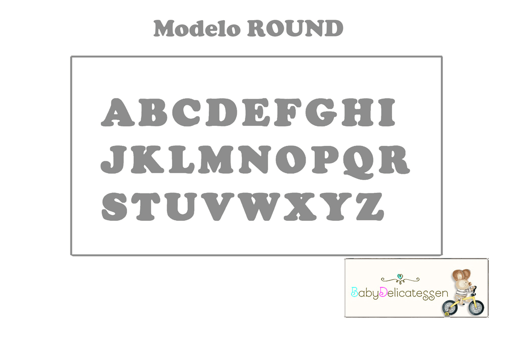 Letras de madera sueltas para apoyar tipo Round. 12 cm. de altura