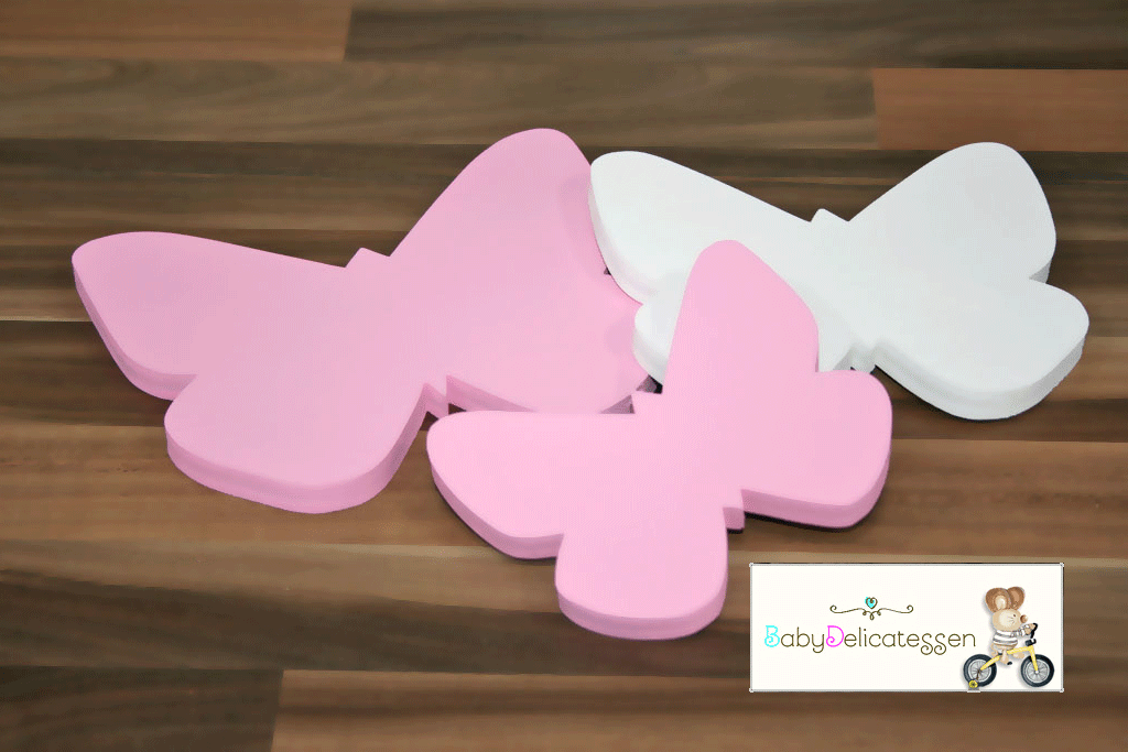 Siluetas de madera pack de tres mariposas