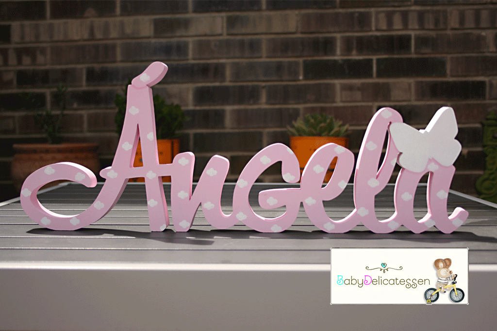 Letras de madera ángela