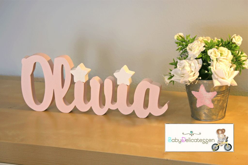 Letras de madera infantiles babydelicatessen