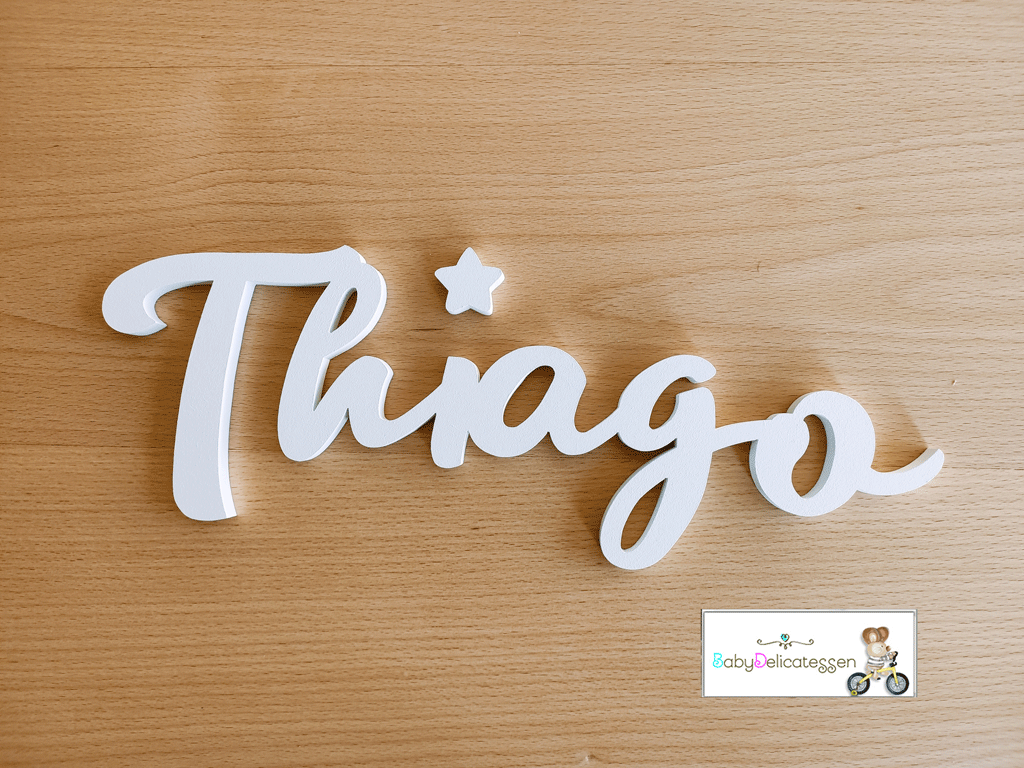 Nombre curvado de madera Thiago babydelicatessen