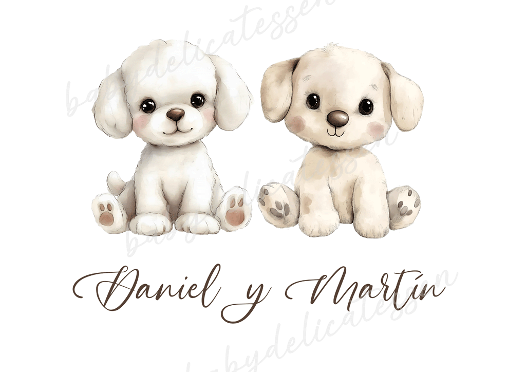lámina mellizos perritos