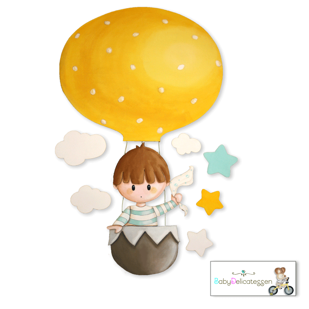 Silueta Globo con niño