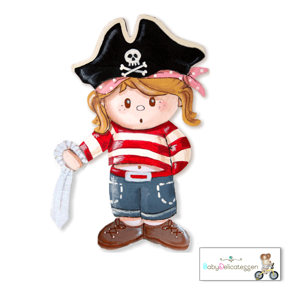 Silueta Niña pirata