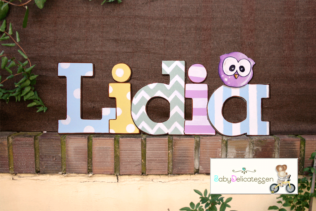 Letras de madera decoradas