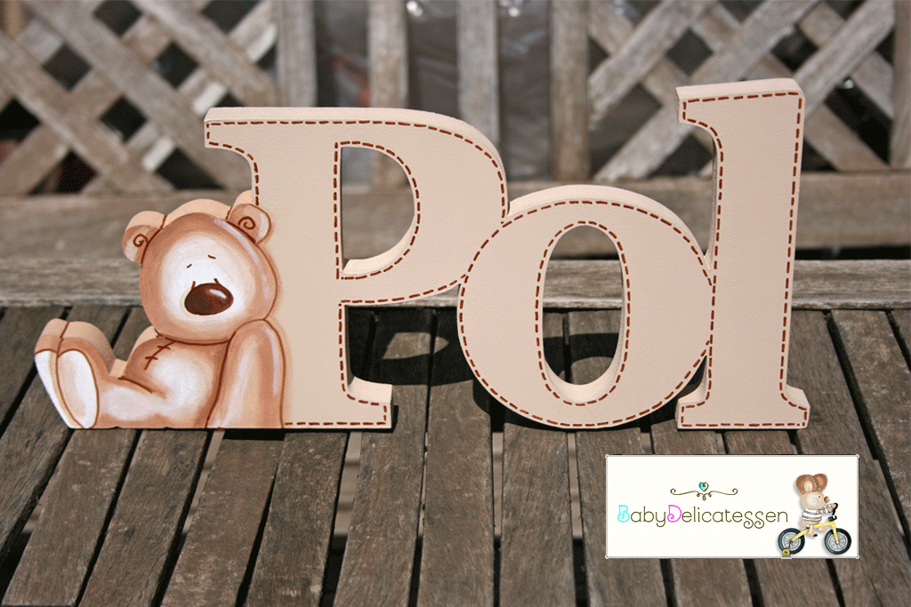 letras de madera decoradas babydelicatessen