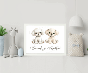 lámina mellizos perritos